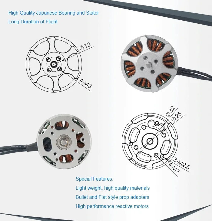 Mc4014 340kv бесщеточный Двигатель для Multirotor