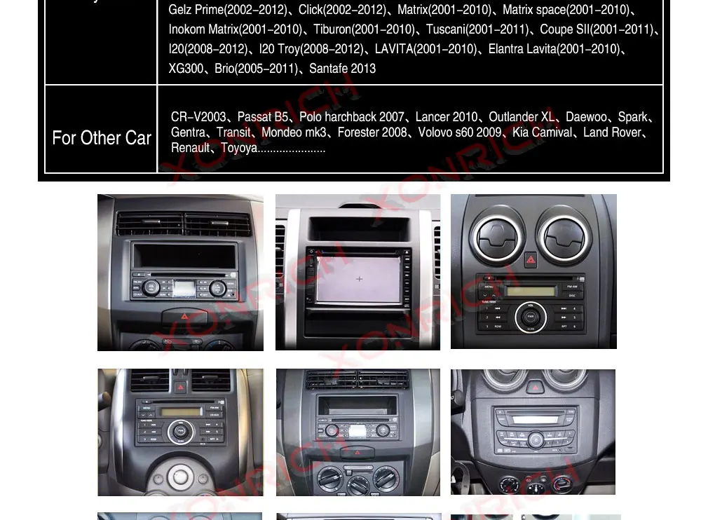 Best Autoradio Double Din Android 9.0 Universal Car Multimedia Player Stereo Head unit NO DVD Quad Core Wifi GPS Navi 178mm*100mm 4