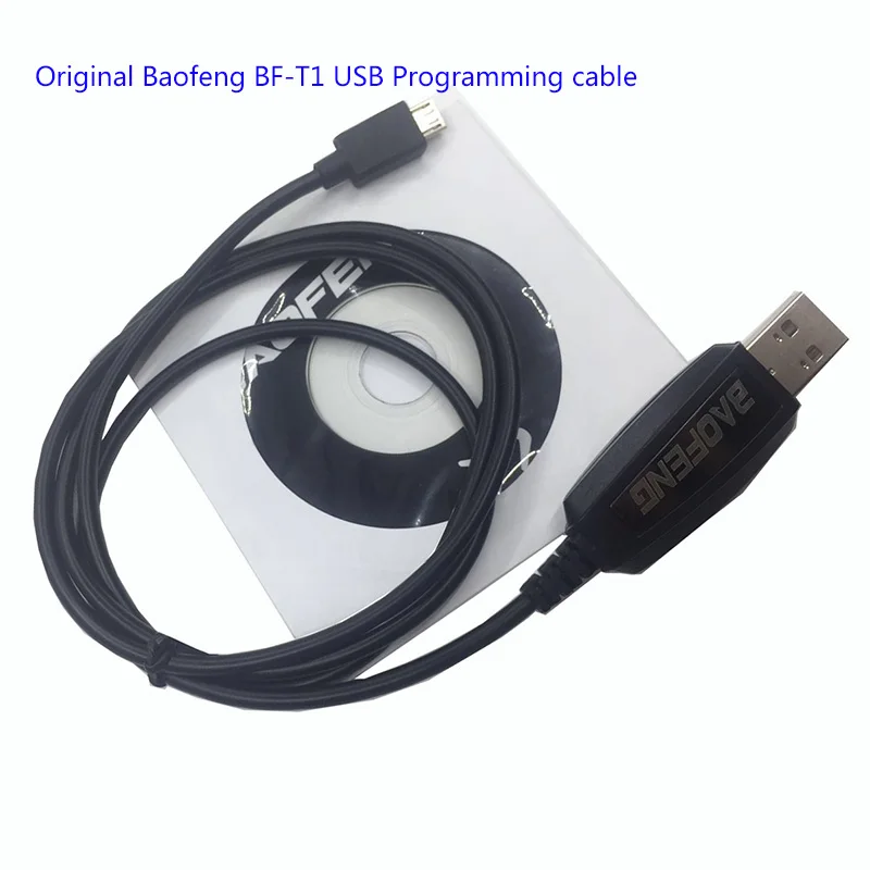 Original USB baofeng bf-t1 Programming cable with CD Firmware Driver Mini  Small UHF Radio Walkie Talkie computer Line baofeng t1