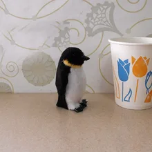 Artificial Animal Model About 4.5*4.5*7.5CM Penguin Toy Fur& Polyethylene Horse Toy Home Furnishing Gift