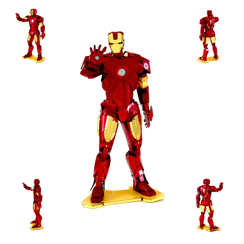 Best Quality Marvel's The Avengers Colorful Iron Man 3D Metallic Puzzle Model 12 x 5.7 x 6.3cm