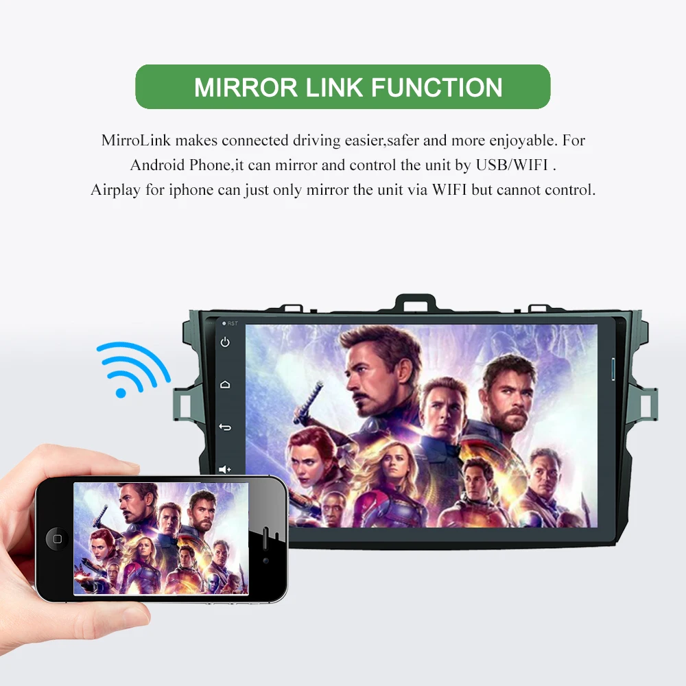 Perfect Bonroad Android Car Multimedia Video Player For Corolla Car Video DVD Player  Rds GPS Navigation bluetooth  RAM 4G ROM 64G 14