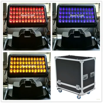 

2Pieces With Flycase IP65 Waterproof 48x18w RGBWA UV 6IN1 LED City Color Light Outdoor LED Wall Washer Stage Bar Light