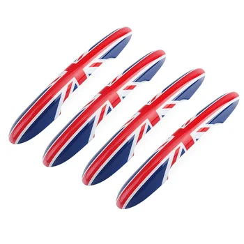 

4pcs ABS Car Exterior Door Handle Cover Union Jack Sticker Decal for Mini Cooper F55 Hardtop 2015 2016 2017 Styling
