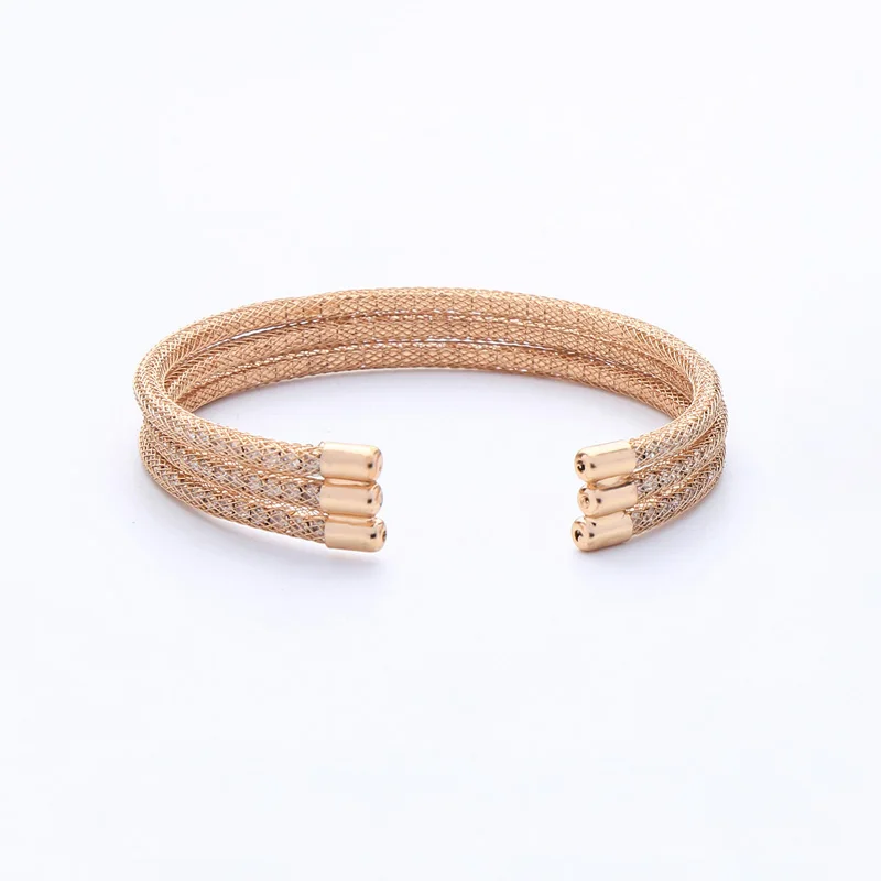 

Fashion New Arrival Bangle Simple Design Rose Gold Color Crystal Bangle For Women Handmade Bangle Set Jewelry Accessory