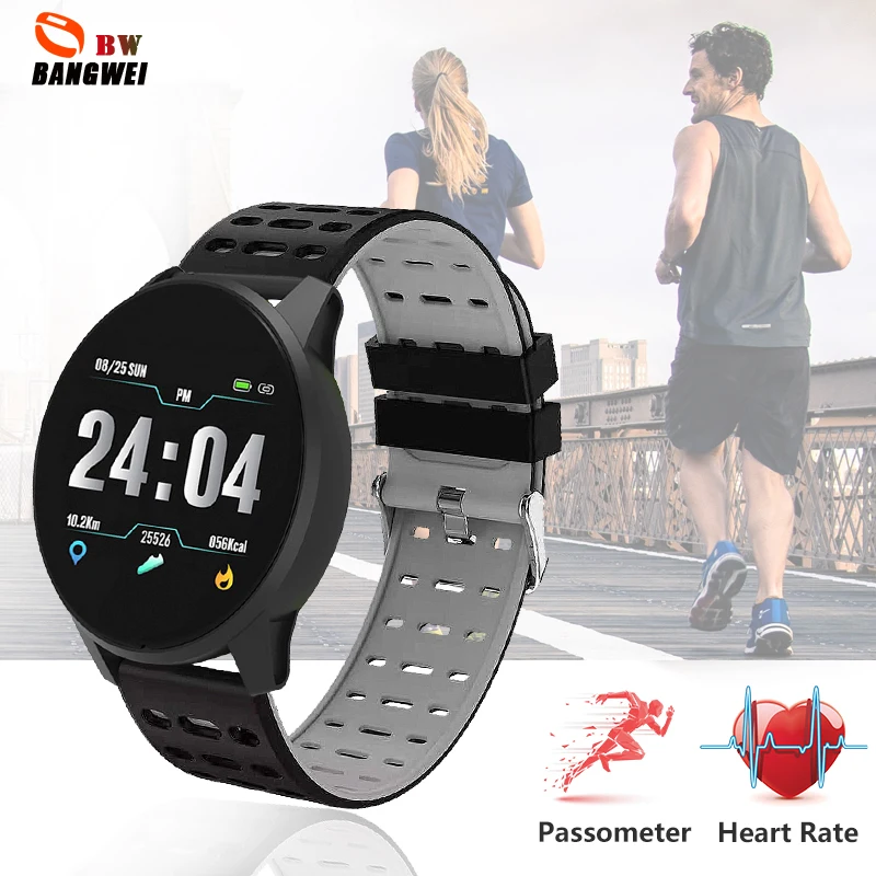 

BANGWEI 2019 New Fitness Smart Watch Women LED Waterproof display Call Reminder Fitness Tracker Sport Smart Watch Men Relogio