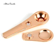 1 шт., 9,5 см* 3,2 см, креативная мини-ложка, курительная трубка, портативная, травяной металл, кальян, аксессуары для табака, новая ложка, курительная трубка