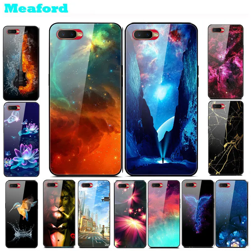 

Tempered Glass Case For OPPO RX17 Neo Case Hard PC Colorful Cover For OPPO RX17 Neo CPH1893 Phone Shell Bumper RX 17 Neo RX17Neo