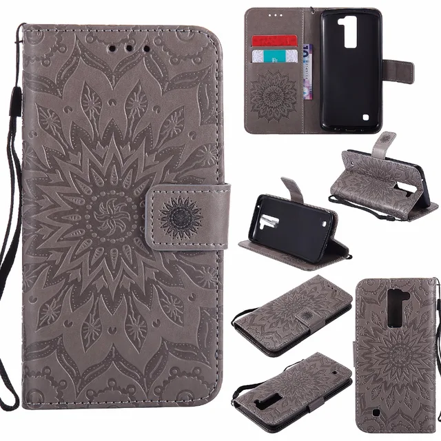 Special Price For fundas LG K8 Case Cover Wallet Case For coque LG K8 Lte Case K350 K350E K350N 5.0" Phone Cover + Stand Card Holder