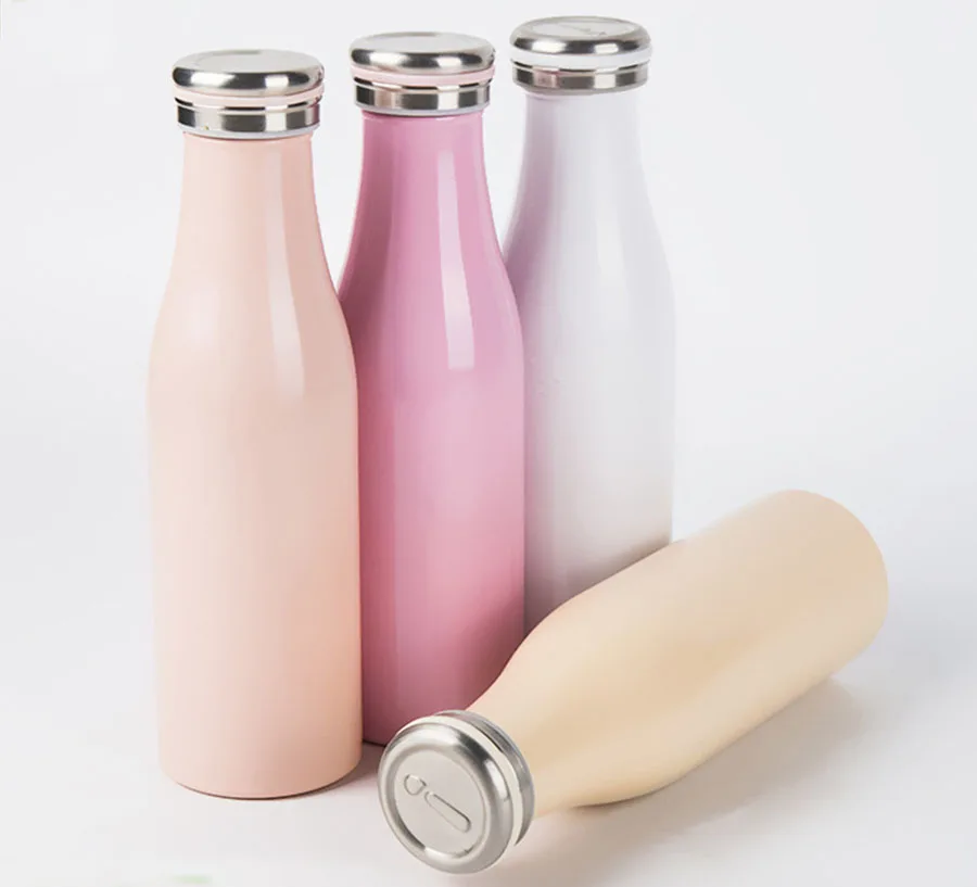 500ML Milk Bottle Baby Thermos Mug Coffee Cup with Lid Thermocup