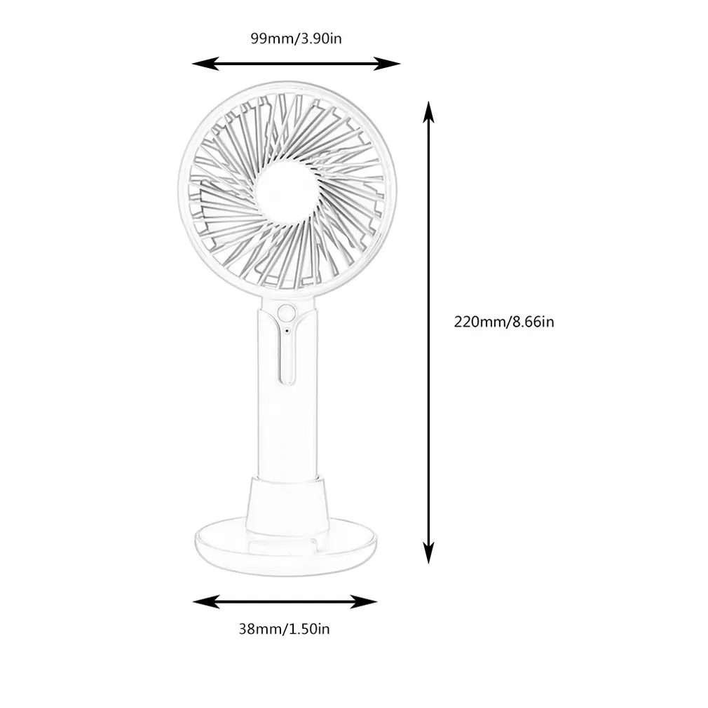 19323 мини-вентилятор охлаждения ручной вентилятор Регулируемый воздушный охладитель USB Перезаряжаемый для наружного