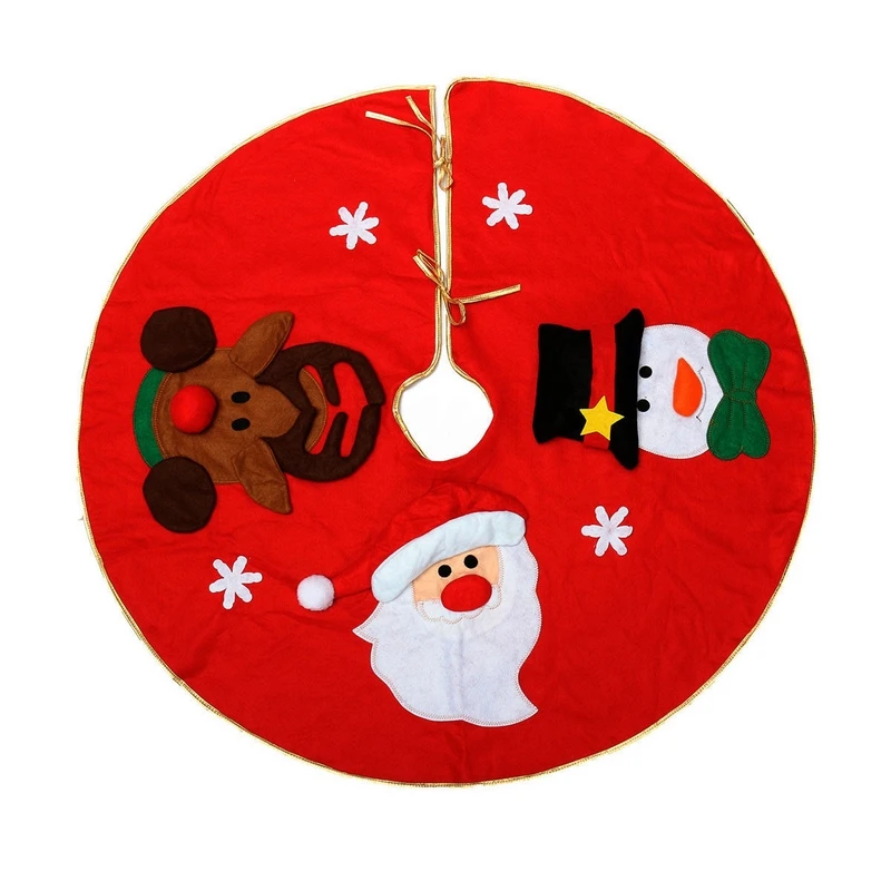 JX-LCLYL Snowman Santa Claus Elk Christmas Tree Skirt Christmas Decoration Supplies 106cm