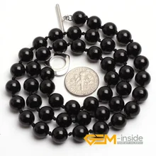 Black tourmaline stone necklace DIY necklace Birthstone of October Symbol of joy comfort and fortune free shipping