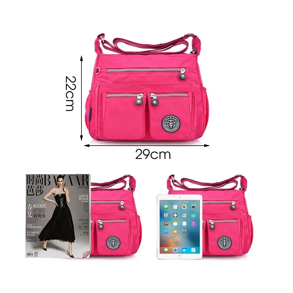 TTOU النساء حقيبة ساع للنساء للماء حقيبة يد من النايلون الإناث حقيبة كتف السيدات Crossbody أكياس بولسا Sac TTOU النساء حقيبة ساع للنساء للماء حقيبة يد من النايلون الإناث حقيبة كتف السيدات Crossbody أكياس بولسا Sac