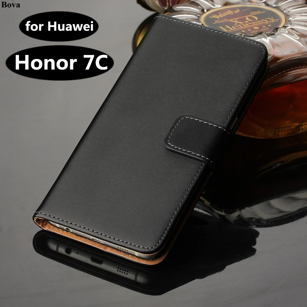 

Premium PU Leather Wallet Flip Case For Huawei Honor 7C ( Russian Version , 5.7-inches display ) Card Cash Holder Cover Case GG