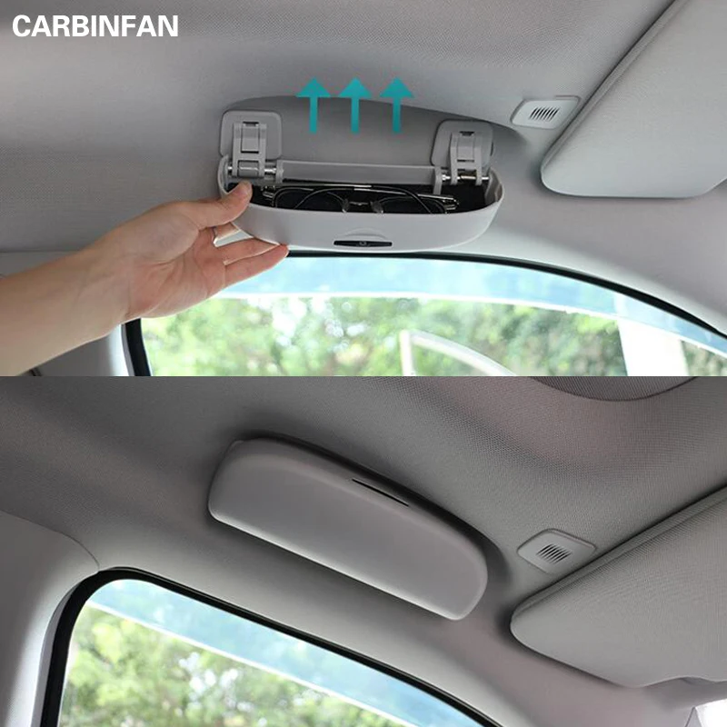 

Car Sunglasses Case Holder Glasses Cage Clip Storage Box For Jeep Compass 2017 2018