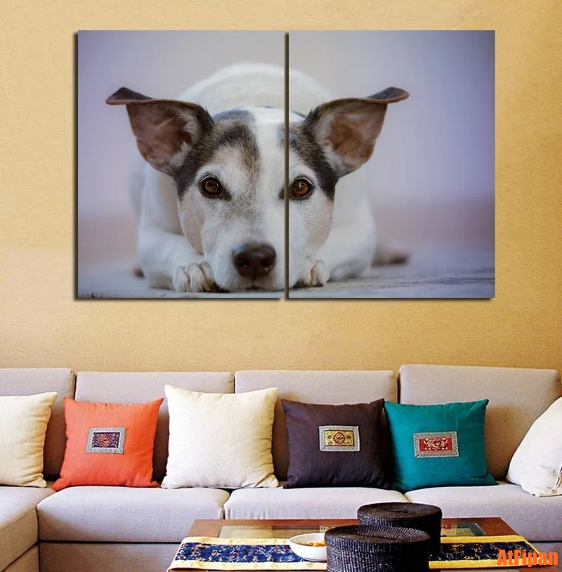 Well Behaved Dog Animal Print Poster Unframed Painting Canvas Wall Art