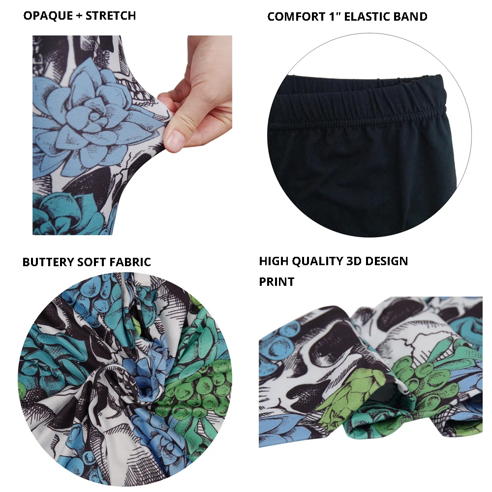 sugar skull printed leggings for women  (7)