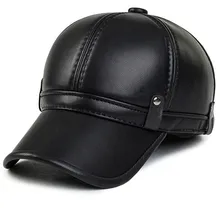 XdanqinX мужские бейсболки из искусственной кожи с наушниками, толстые теплые, стиль, модные зимние бейсболки, брендовая шапка для папы