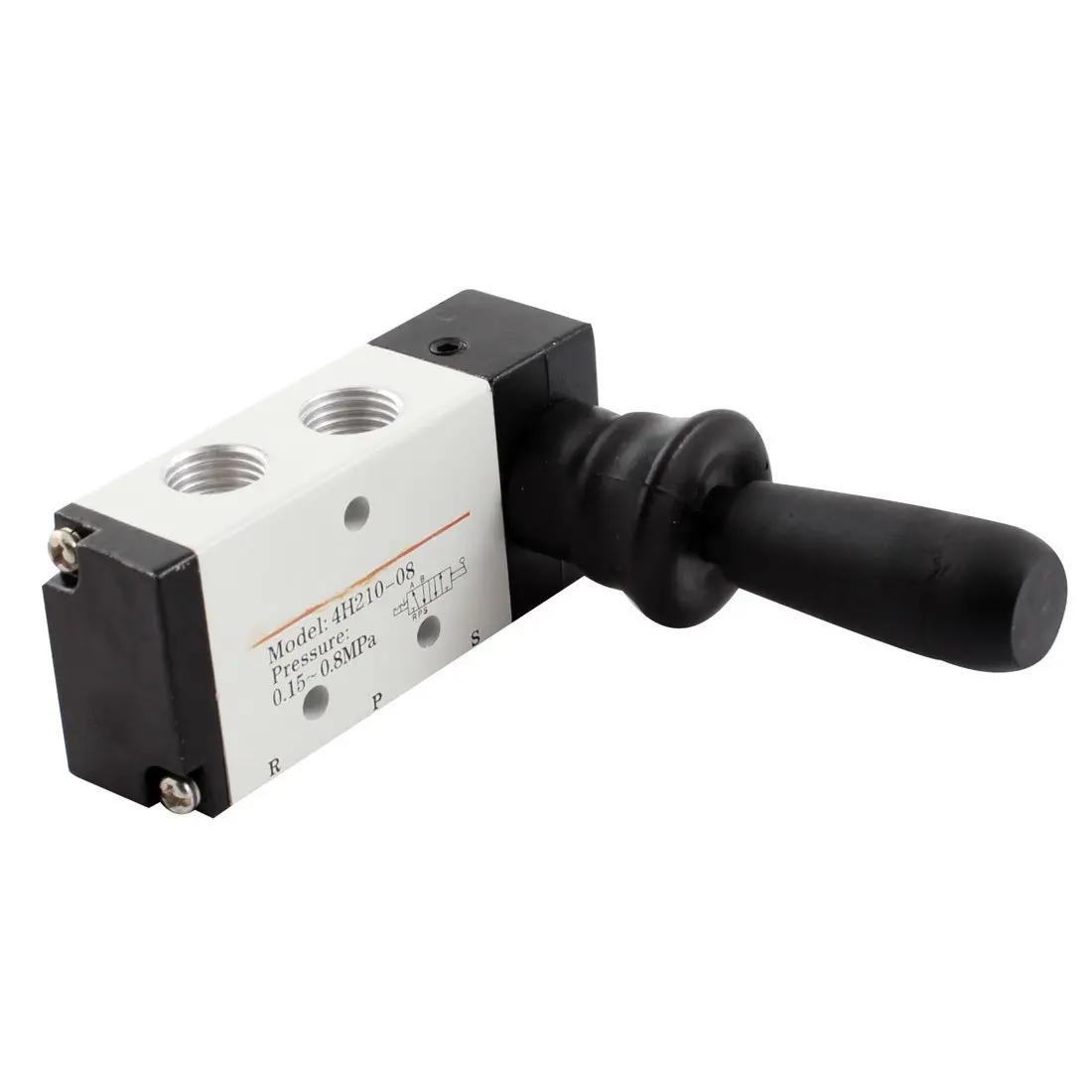 Пневматический воздушный вход 2 положения 5 способ ручной клапан распределения потока серый+ черный