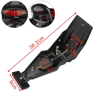 

ABS Plastic Light Black Rear Tail Lamp Universal Fender Mudguard LED Brake