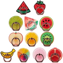 Universel Fruits support pour téléphone Fermoir Support de Support de Poignée de Prise 360 Degrés Doigt Anneau Pour IPhone X 8 7 Plus Xiaomi HTC