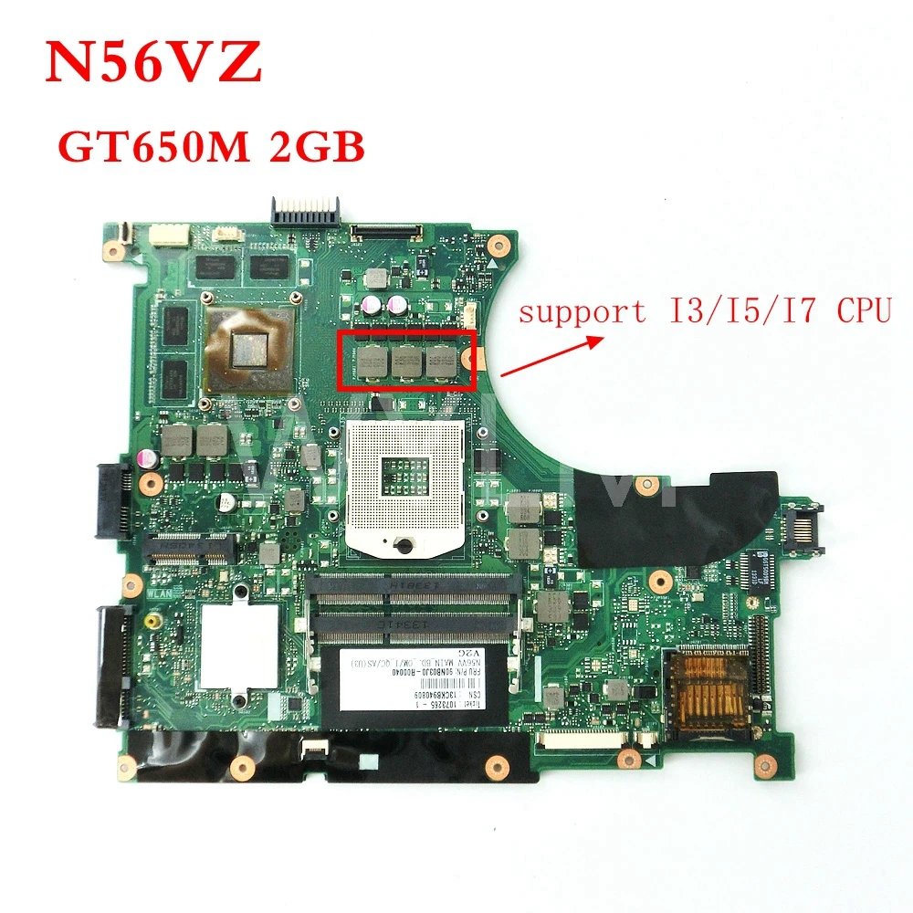 N56VZ GT650M 2GB REV2.3 mainboard For ASUS N56VZ N56VM N56V N56VJ N56VV N56VB Laptop motherboard 60-N9IMB1100-D18 N56VZ GT650M 2GB REV2.3 mainboard For ASUS N56VZ N56VM N56V N56VJ N56VV N56VB Laptop motherboard 60-N9IMB1100-D18