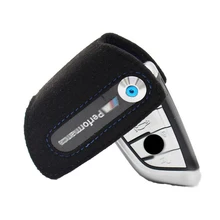 M Производительность углеродного волокна замшевый чехол для ключей автомобиля брелок держатель Защитная крышка сумка для BMW X5 F15 X6 F16 G30 7 серии G11 X1 F48