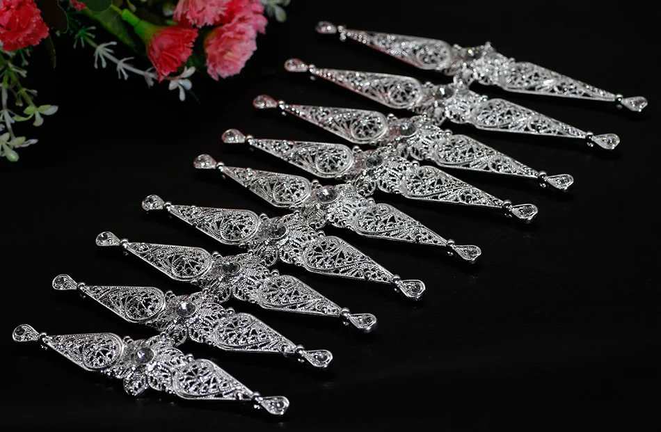PJ043silver SUNSPICE-MS, Закавказье, этнический нагрудник, Свадебный ремень, аксессуары для украшения тела, металлический Fstener для женщин, свадебные подарки - Цвет: PJ043silver