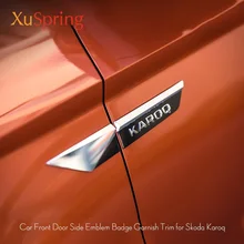 Auto Originale Ala Laterale Parafango Porta Distintivo Dell’emblema Sticker Trim Car Styling 4 pz/set Per Skoda Karoq 2017 2018