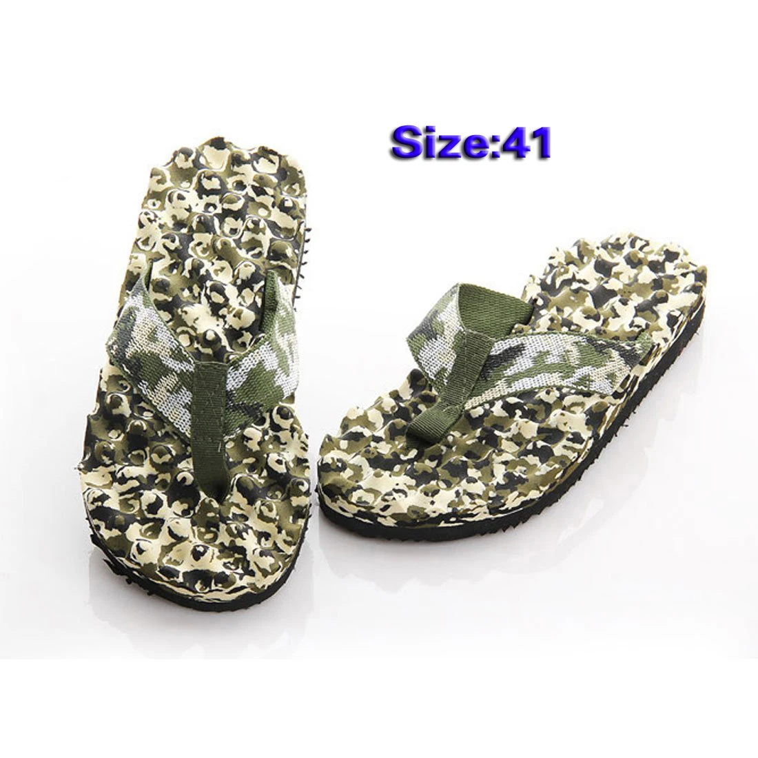 

Wholesale 5* Mens Round Toe Camouflage Pattern Beach Shoes Flip-flops