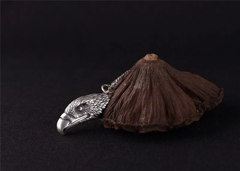 V. YA, Стерлинговое Серебро 990 пробы, подвеска в виде головы орла, яркая птица, серебряная подвеска, ожерелье, винтажное, в стиле панк, ювелирное изделие, без цепи