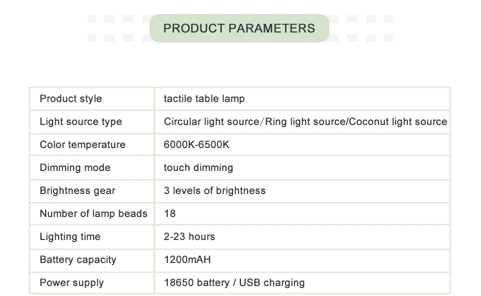 EeeToo USB Rechargeable LED Night Light for Children Desk Lamp Eye Protection LED Table Lamp with 18650 Battery Clip Night Lamp (4)