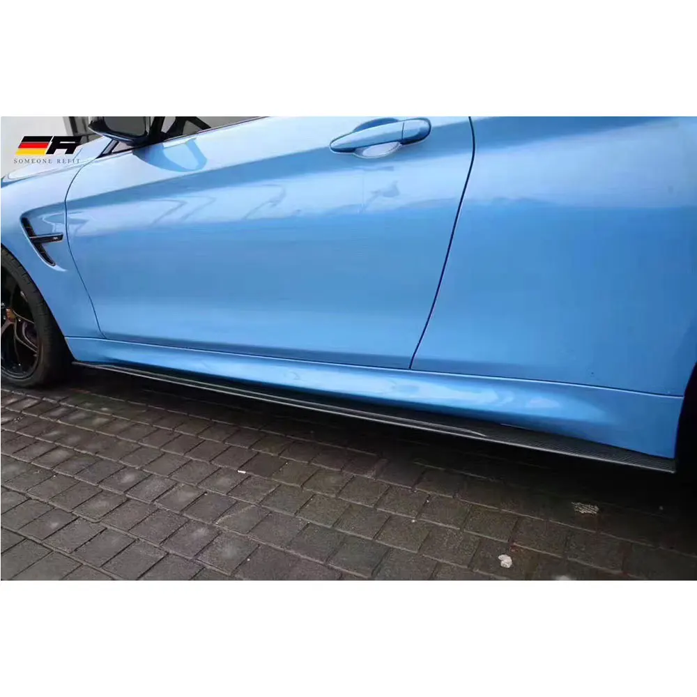 Боковые юбки из углеродного волокна для стайлинга автомобиля фартук BMW F82 F83 M4 Coupe 2