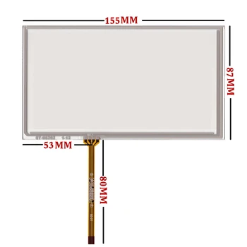 

For 6.2inch 4-wire Plug-in Type 155*87mm Car Dvd Navigation Glass Monitor Resistive Touch Screen Panel Replacement