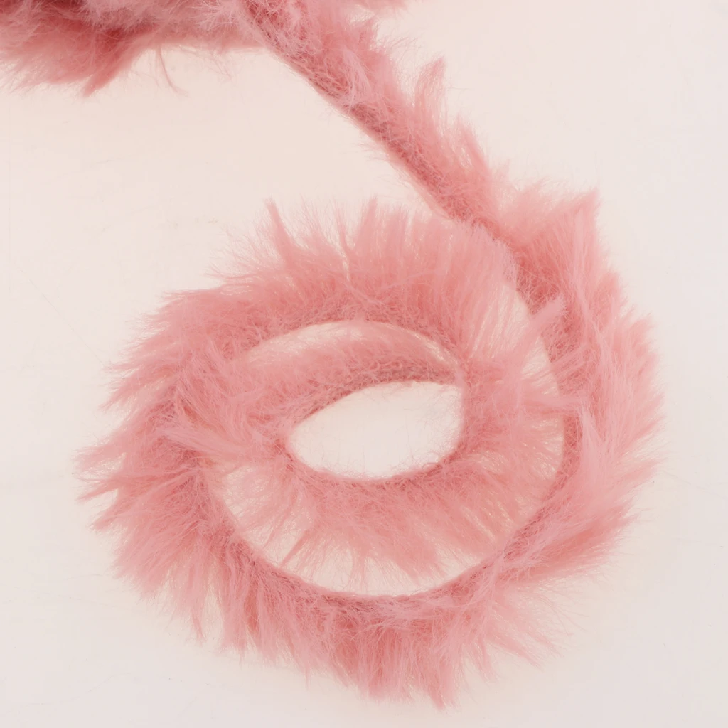 3 Pieces 32 Meters Soft Hand Knitting Artificial Fur Yarn Warm Baby Yarn 14mm Wide for Shawls Scarves Caps