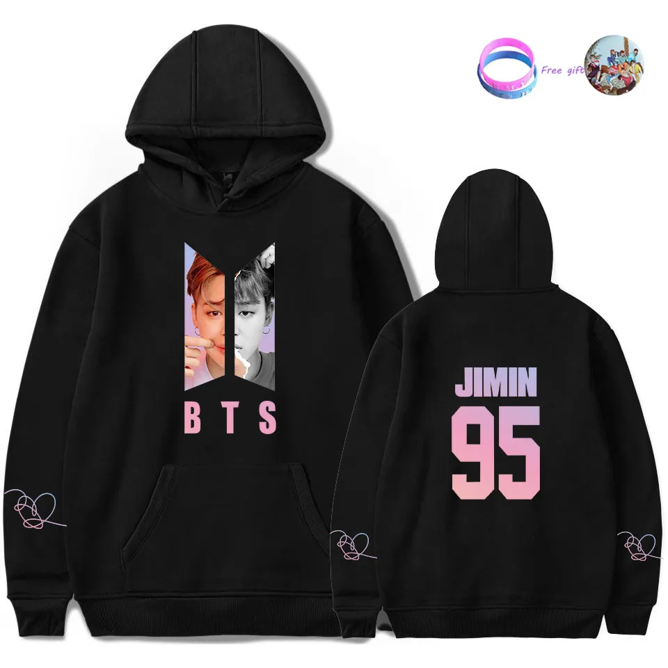 

Frdun Tommy 2018 Kpop Album Hoodies Sweatshirts Women Love Yourself Answer Print Long Sleeve Hoodies Women Fans Clothes 4XL