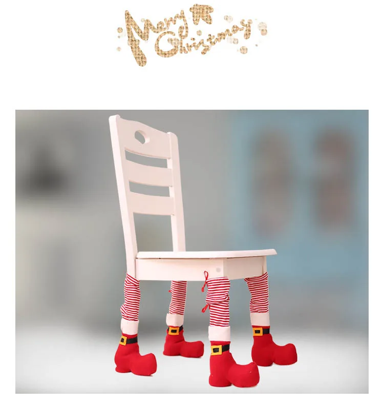 1 шт., рождественские украшения, ножки стула, стола рождественские носки Творческий подарок на год мебель Декор для Семья