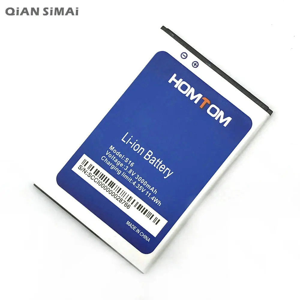 QiAN SiMAi Высококачественная сменная батарея S16 3000 мАч для HOMTOM Мобильный телефон +
