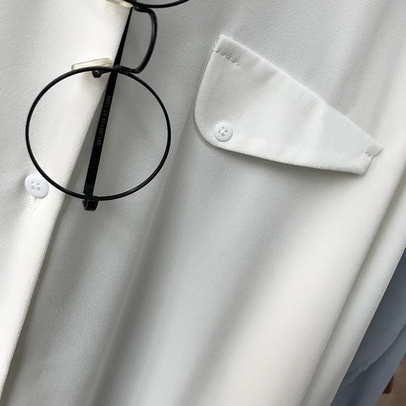 2019 Autumn Chiffon Shirt Women Long Sleeve Office Lady Simple Style Blusas Mujer De Moda Fashion V-neck Womens Tops and Blouses