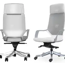 Откидное кресло с высокой спинкой, кожаное кресло руководителя, подлокотник из алюминиевого сплава, офисное кресло высокого класса