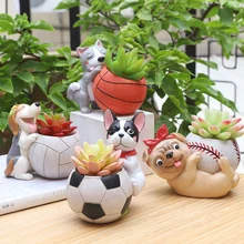 Cheap Cartoon Animal Fleshy Flower Pot Cute Dog Plant Container Desktop Micro-Landscape Decoration Balcony Decorations Macetas Cheap Cartoon Animal Fleshy Flower Pot Cute Dog Plant Container Desktop Micro-Landscape Decoration Balcony Decorations Macetas