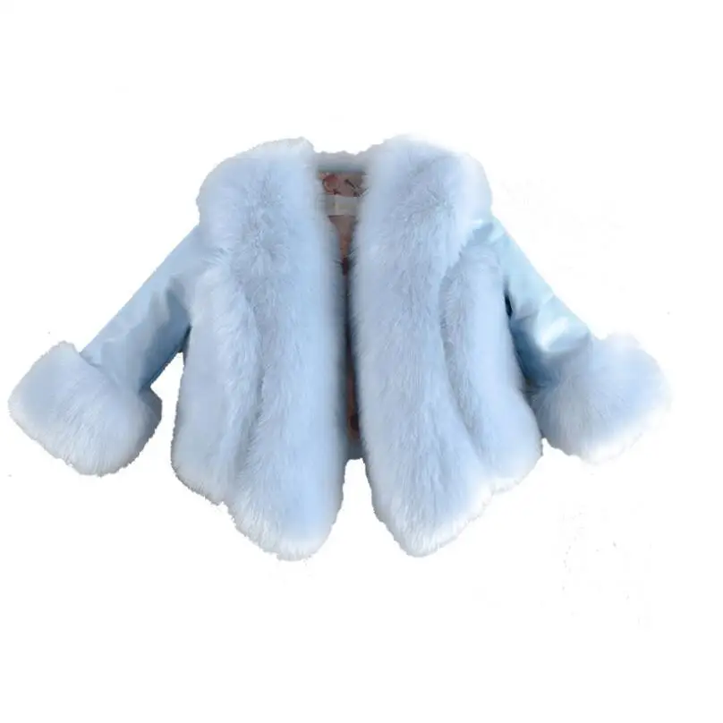 Hot Children's Coats Girls Fur Coat Kids Faux Fur Fabric Clothes Coat
