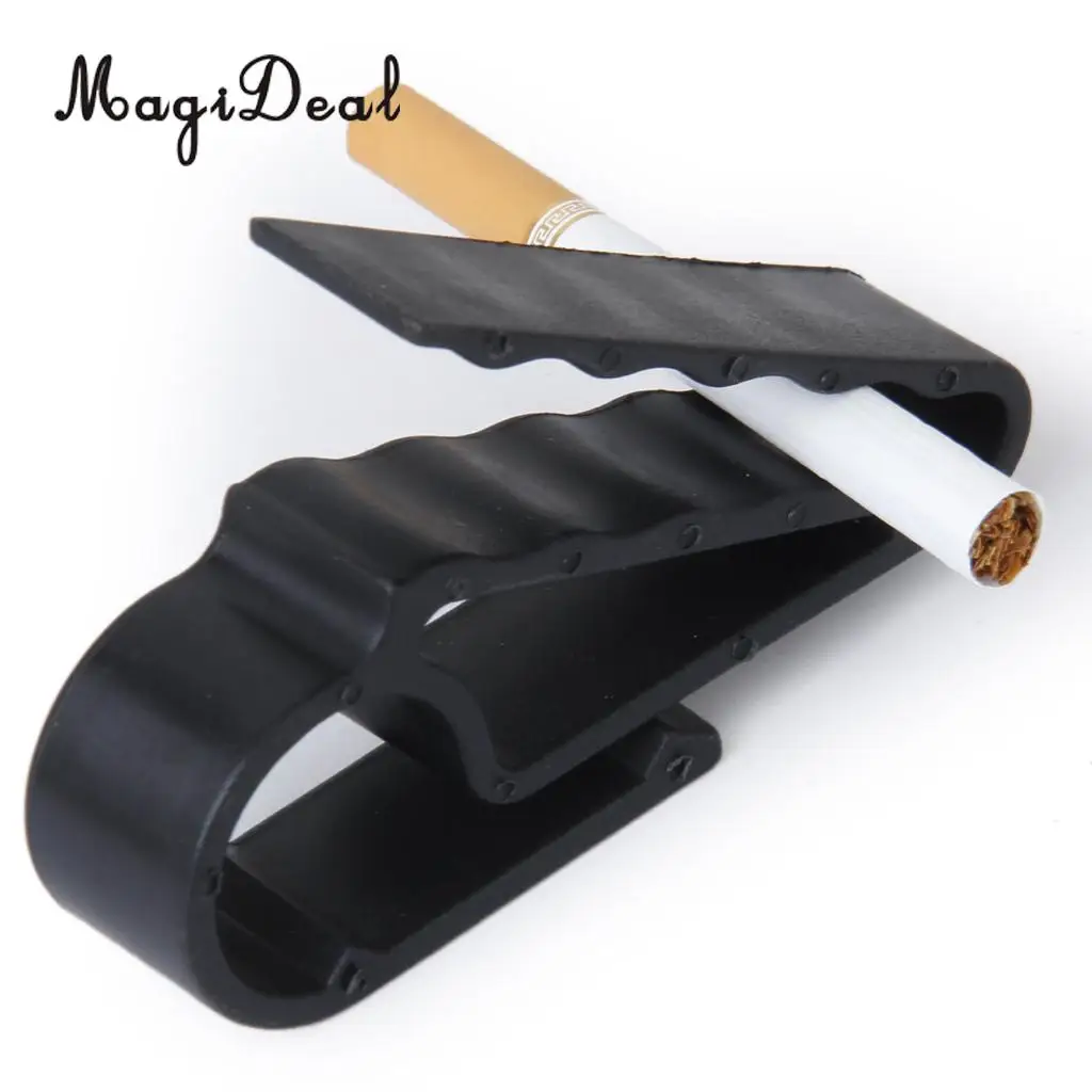 MagiDeal Hot Sale Golf Cart Boat Cigar Holder Minder Grip Clip Clamp Golf Accessory Golf Club Equipment Father's Day Gift Black