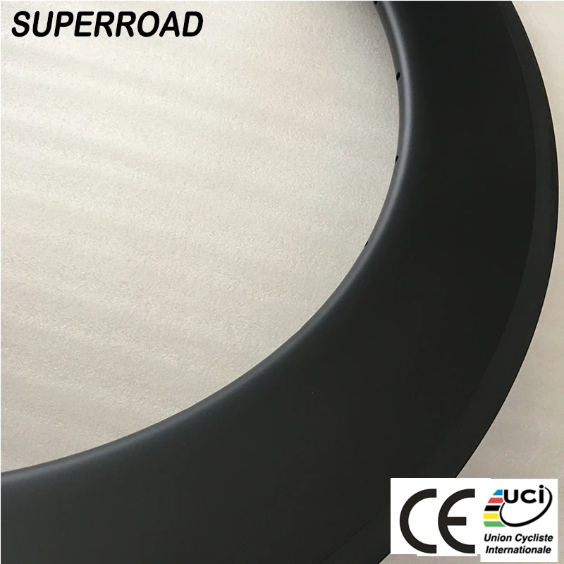 Высокое качество Superroad 28 мм в ширину 88 мм Deep Road Carbon 700C велосипедные бескамерные диски китайские
