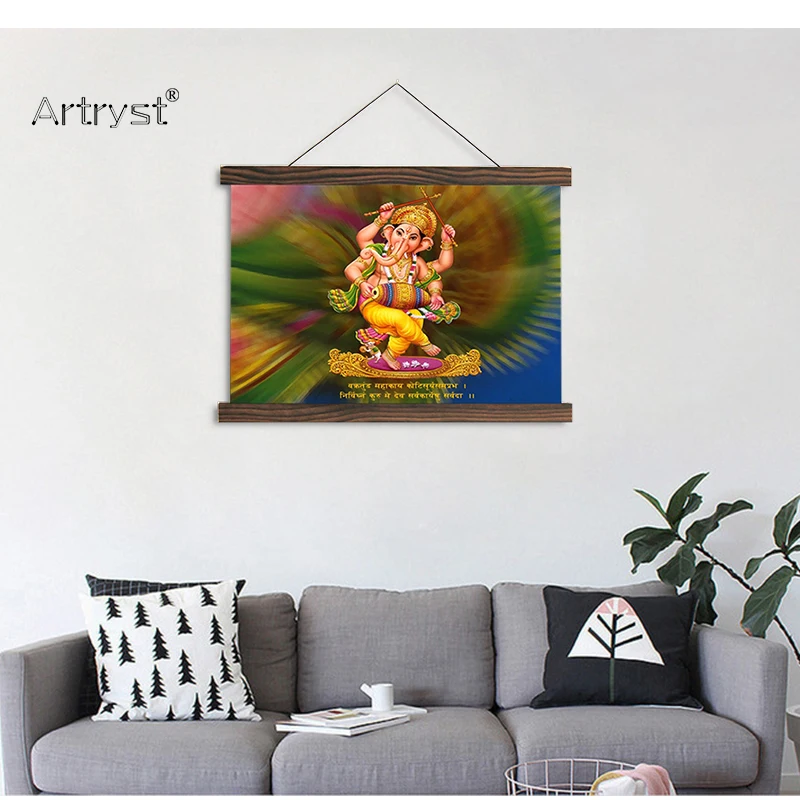 Artryst прокрутка живопись ganesh chaturthi изображения HD Печать на холсте стены искусства