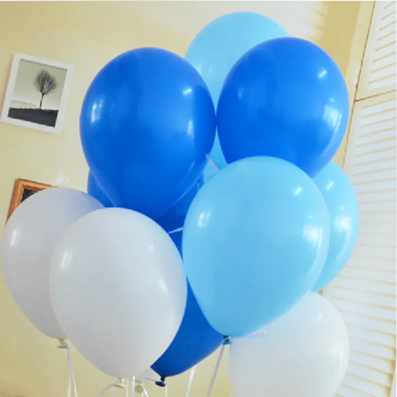 Sky blue balloon 100pcs/lot 3.2g 12 Inch Pearl Helium wedding
