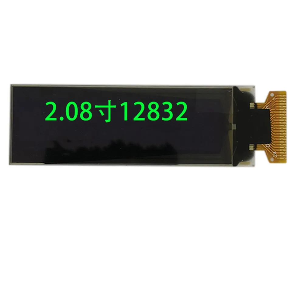 2,08 дюймовый OLED дисплей 128*32 матричный SSD1307 драйвер ЖК-экран OLED экран 12832 зеленый светильник припой 12 В