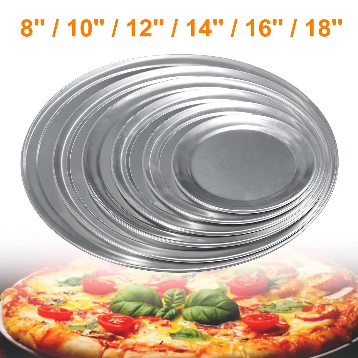Pizza Baking Tray Non Stick Aluminum Pancake Pizza Screen Baking Tray Metal Bakeware Kitchen Baking Tools 8/10/12/14/16/18 inch Pizza Baking Tray Non Stick Aluminum Pancake Pizza Screen Baking Tray Metal Bakeware Kitchen Baking Tools 8/10/12/14/16/18 inch