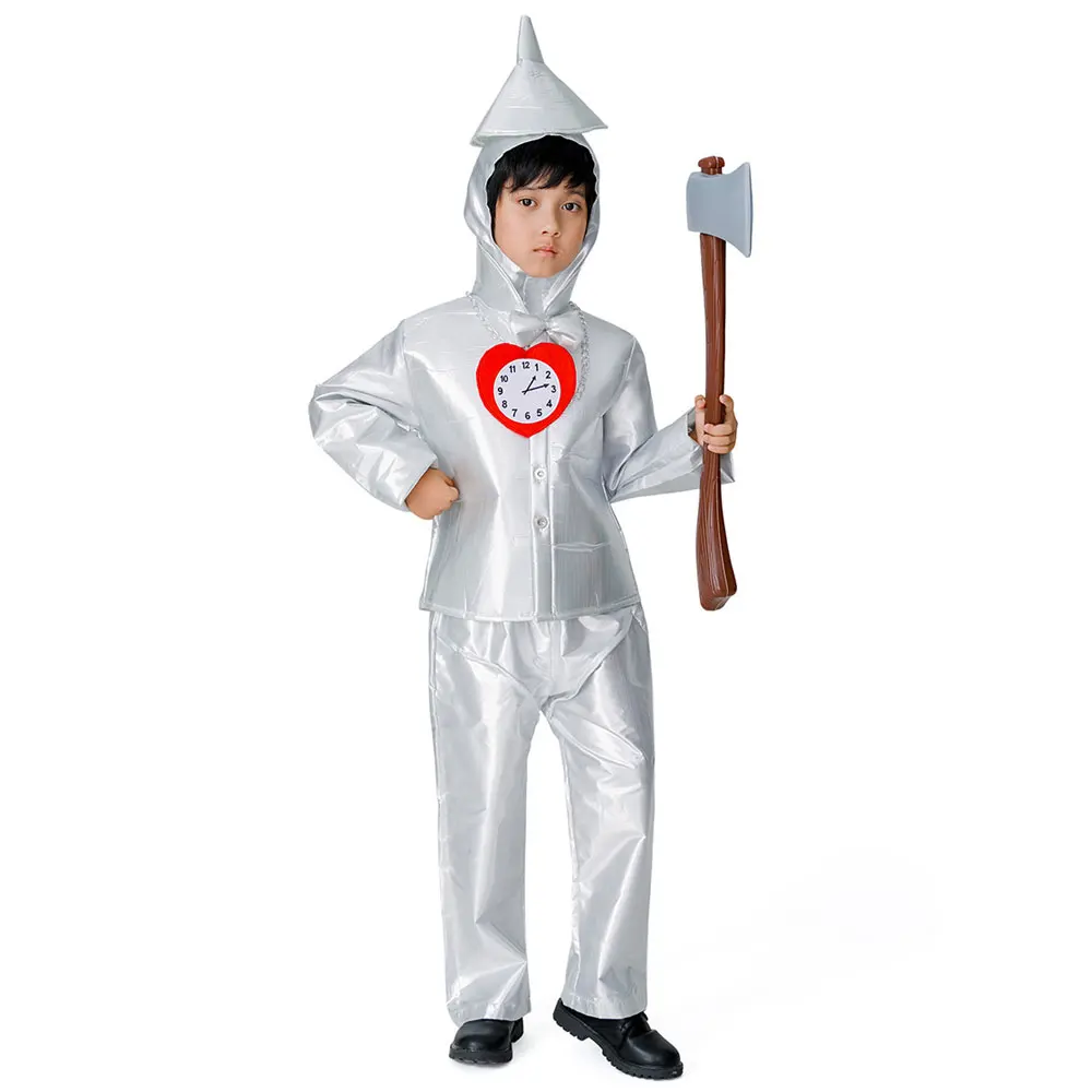 Umorden Family Wizard of Oz Tin Man Cosplay Costumes for Men Boys Girls Halloween Purim Carnival Party Mardi Gras Costume